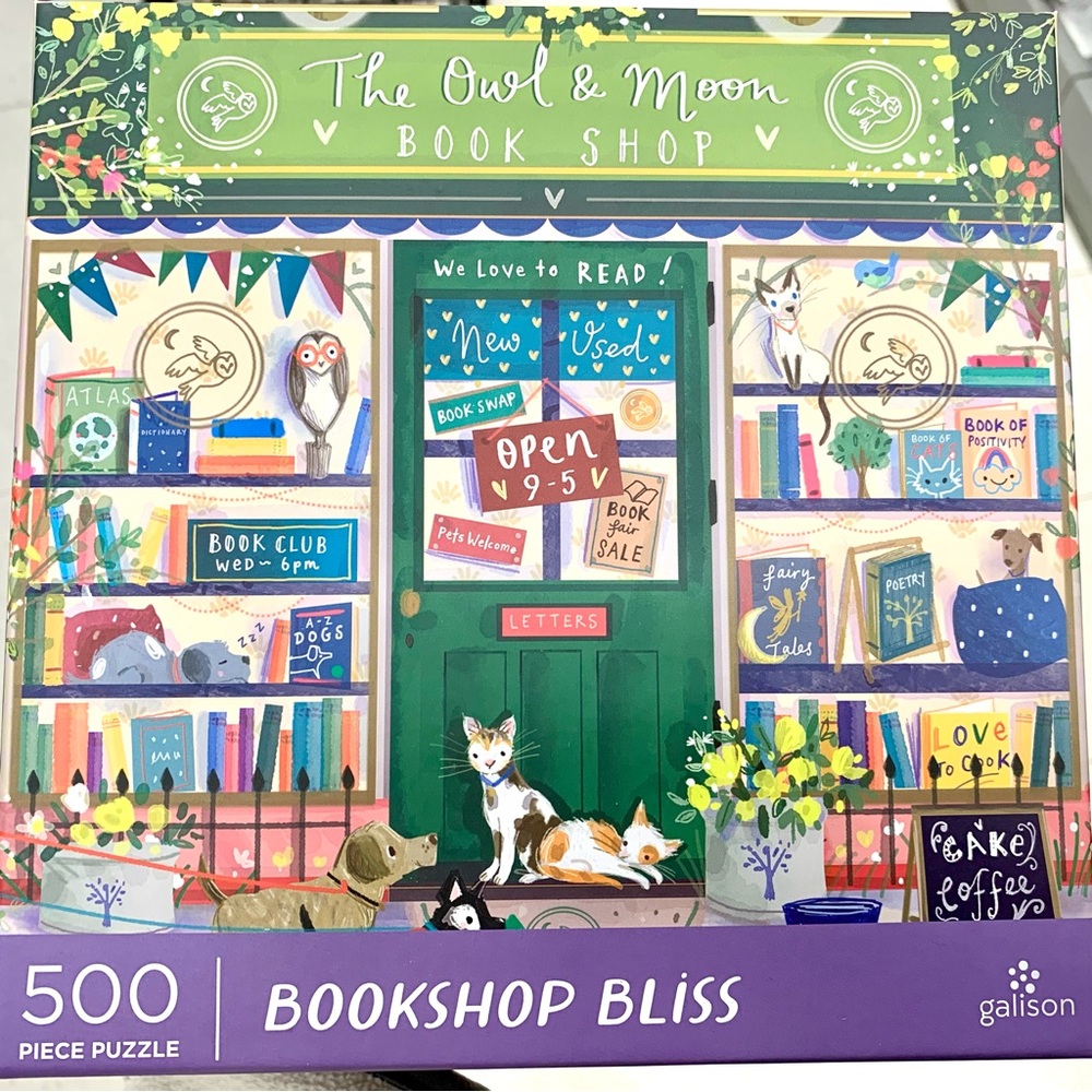 Galison Bookshop Bliss 500-Piece Puzzle